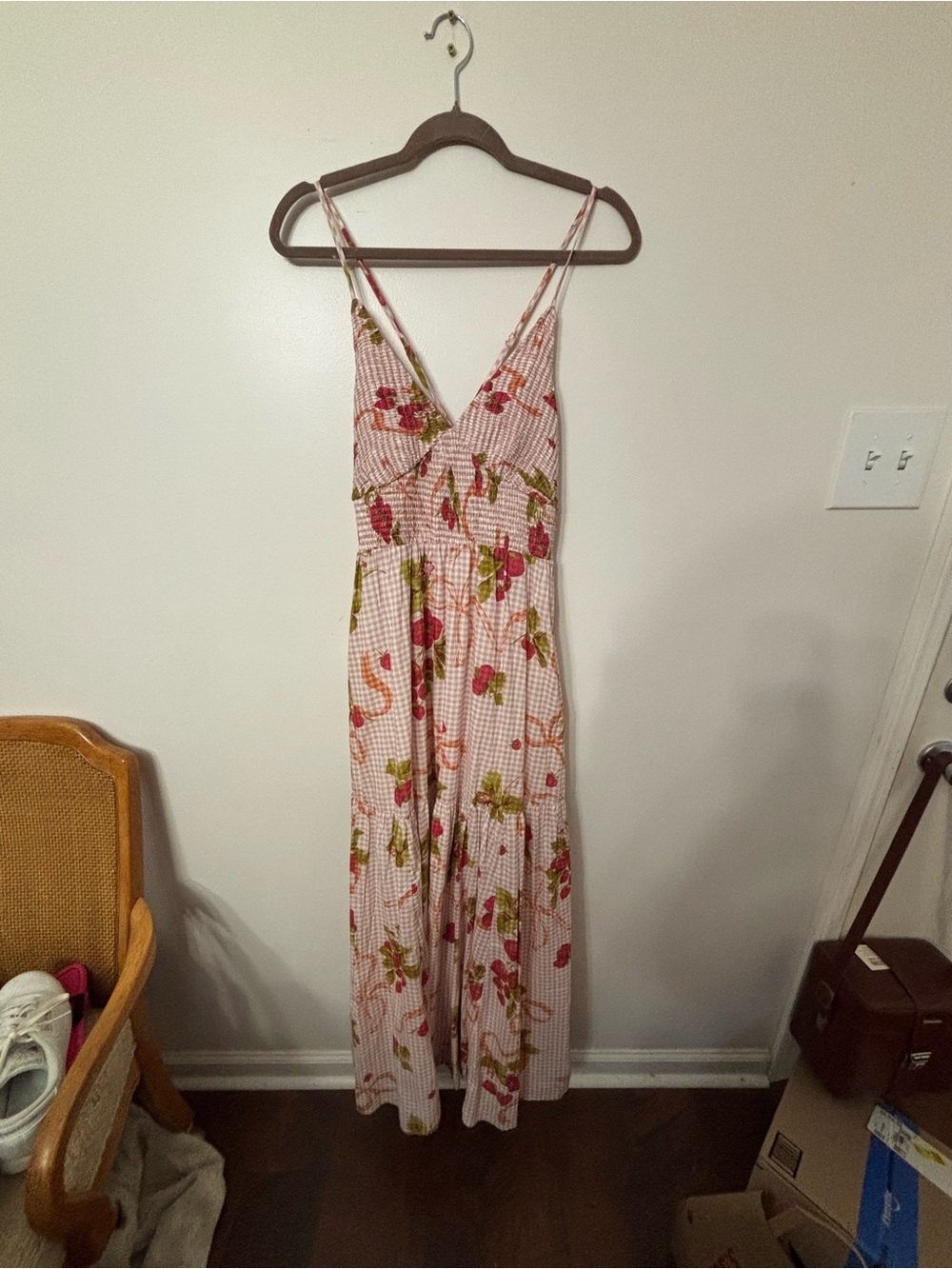 Urban Outfitters Pink Floral Maxi Dress